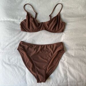 Blackbough Cocoa Underwire Bikini Set